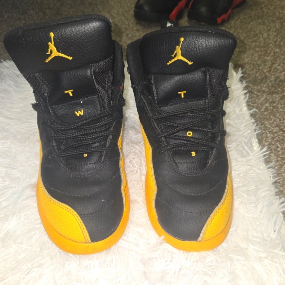 Jordan 12s Varsity Gold Sneakers